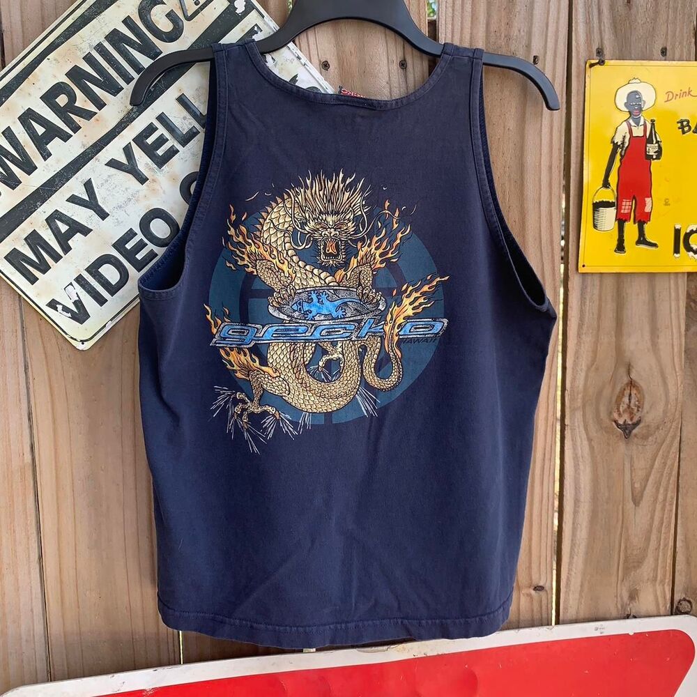Vintage 90s Gecko Hawaii Tank Top Size S-M